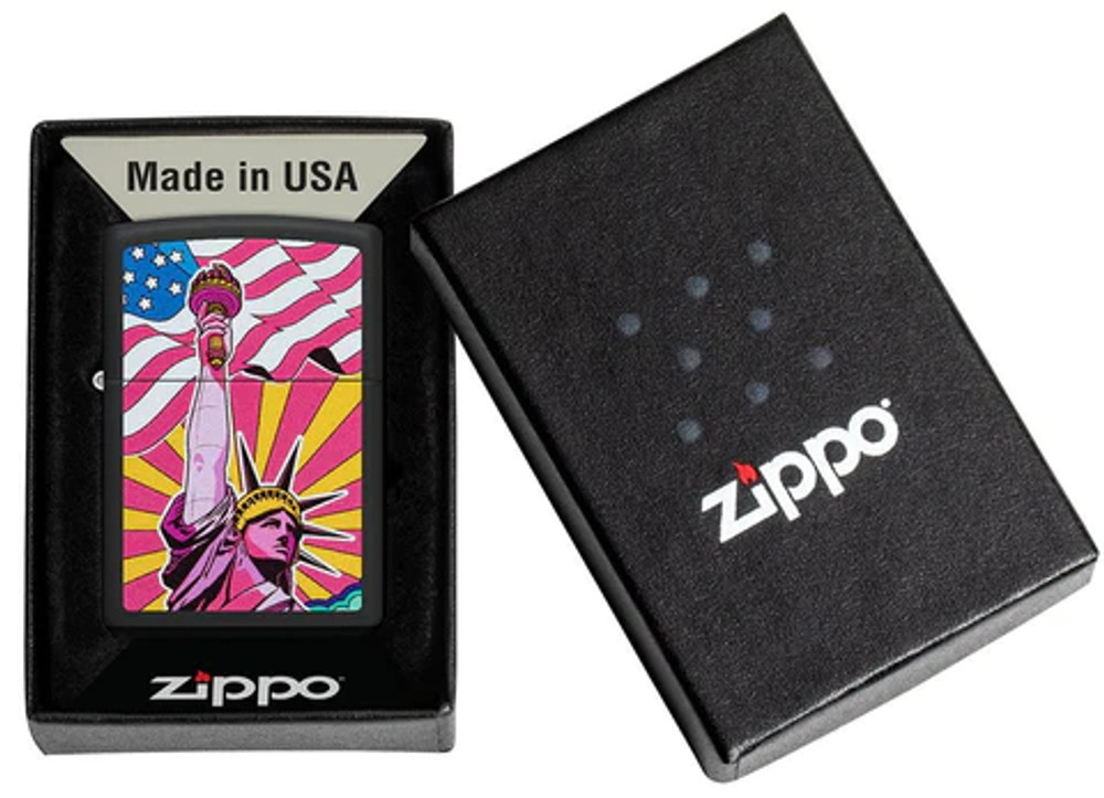 ZIPPO - LADY LIBERTY DESIGN LIGHTER - 1CT