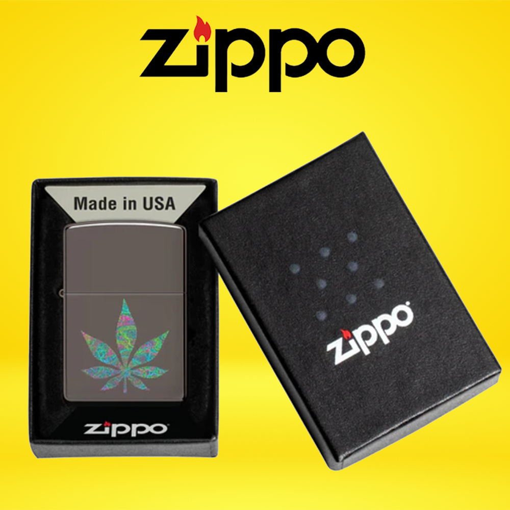 ZIPPO - FUNKY CANNABIS DESIGN LIGHTER - 1CT