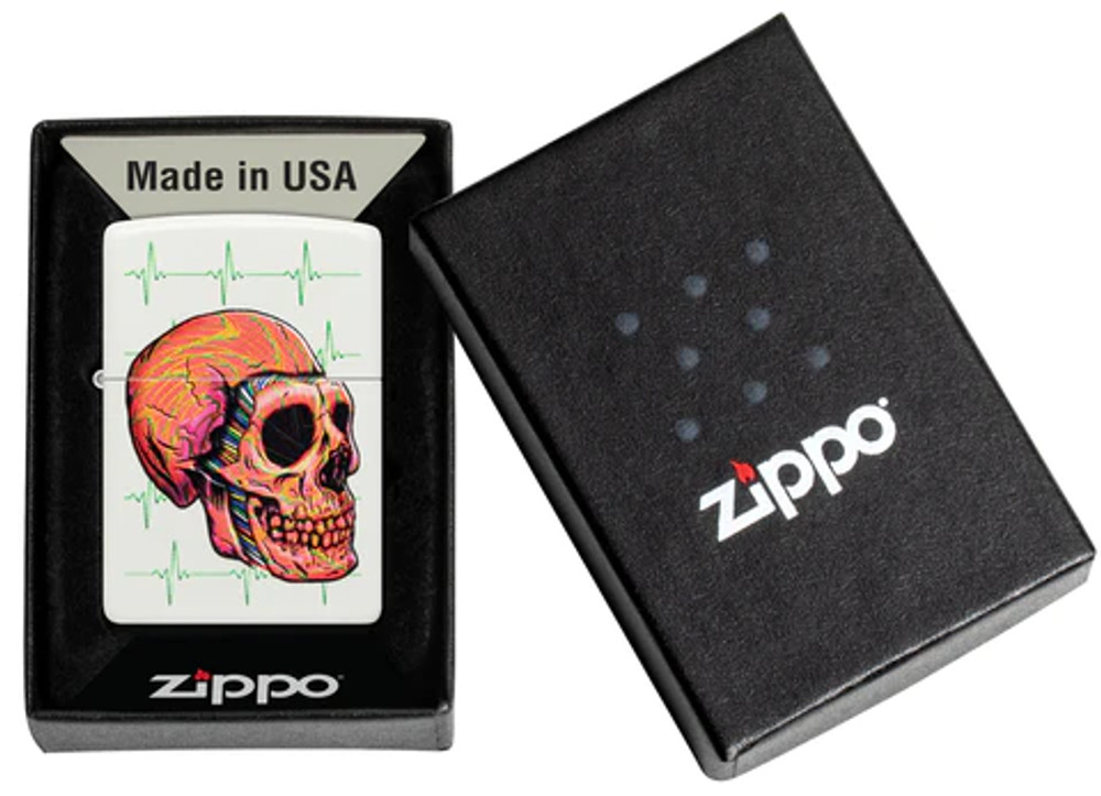 ZIPPO - CYBER SKULL DESIGN LIGHTER - 1CT