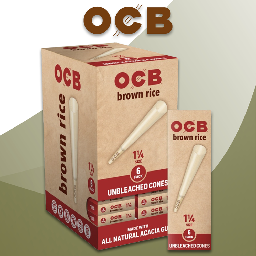 OCB 84MM 1 1/4 CONES 6PK - 24CT DISPLAY