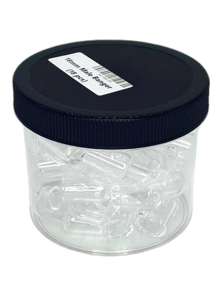 18MM GLASS MALE BANGER - 18CT JAR