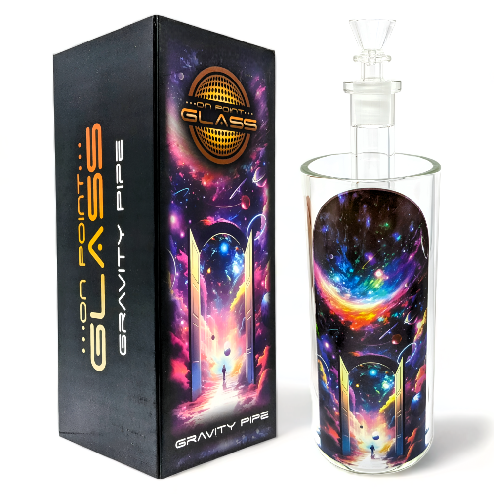 ON POINT GLASS - 8" GALACTIC GATEWAY - A COSMIC ADVENTURE GRAVITY WATER PIPE