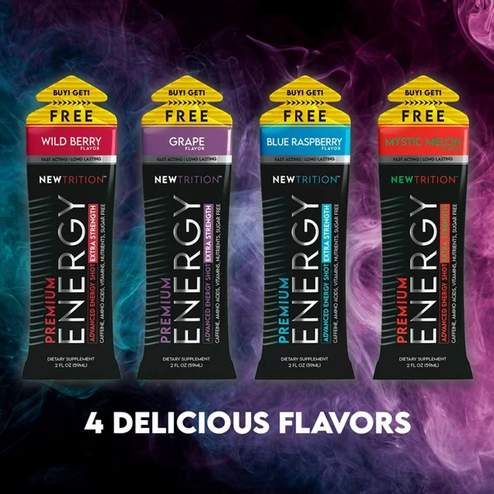 NEWTRITION PREMIUM ENERGY SHOT EXTRA STRENGH 2OZ - 24CT DISPLAY
