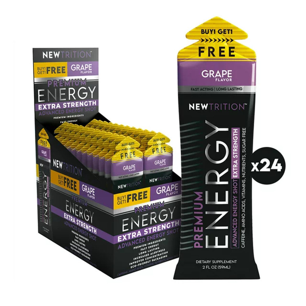 NEWTRITION PREMIUM ENERGY SHOT EXTRA STRENGH 2OZ - 24CT DISPLAY