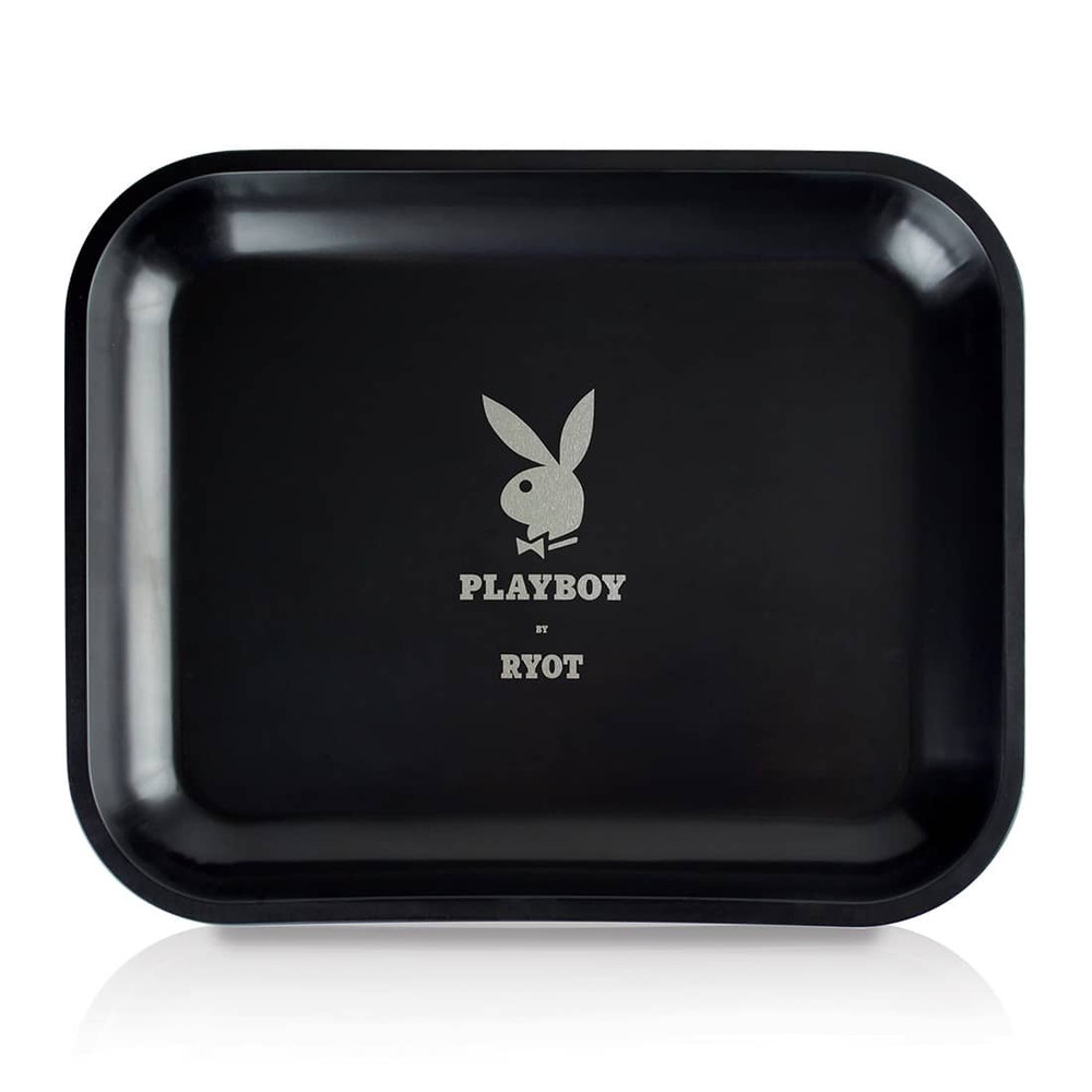 PLAYBOY BY RYOT TIN LARGE TRAY - SILVER BUNNY