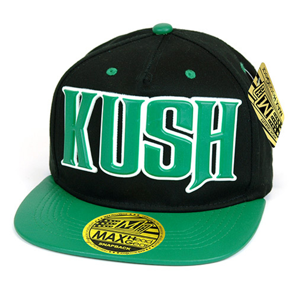 PVC EMBROIDERED 3D SILICONE SNAPBACK HAT KUSH - 12CT DISPLAY