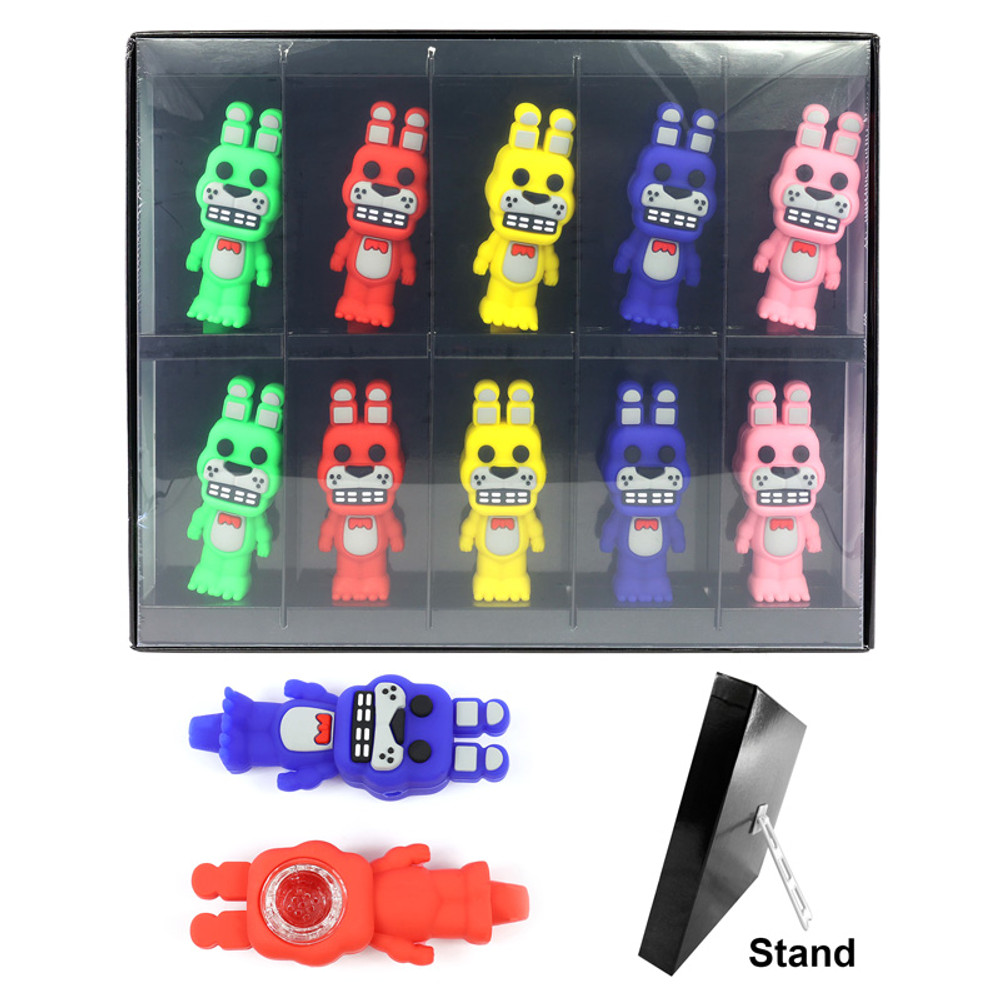 PREMIUM SILICONE HANDPIPES (CB12) - 10CT DISPLAY