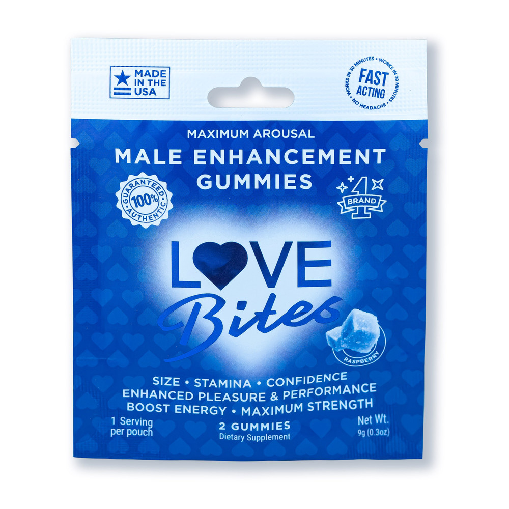 LOVE BITES - SEXUAL ENHANCEMENT GUMMIES MALE/FEMALE - 12CT