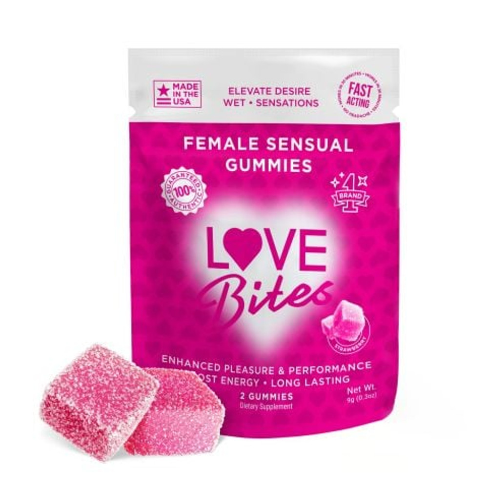 LOVE BITES - SEXUAL ENHANCEMENT GUMMIES MALE/FEMALE - 12CT