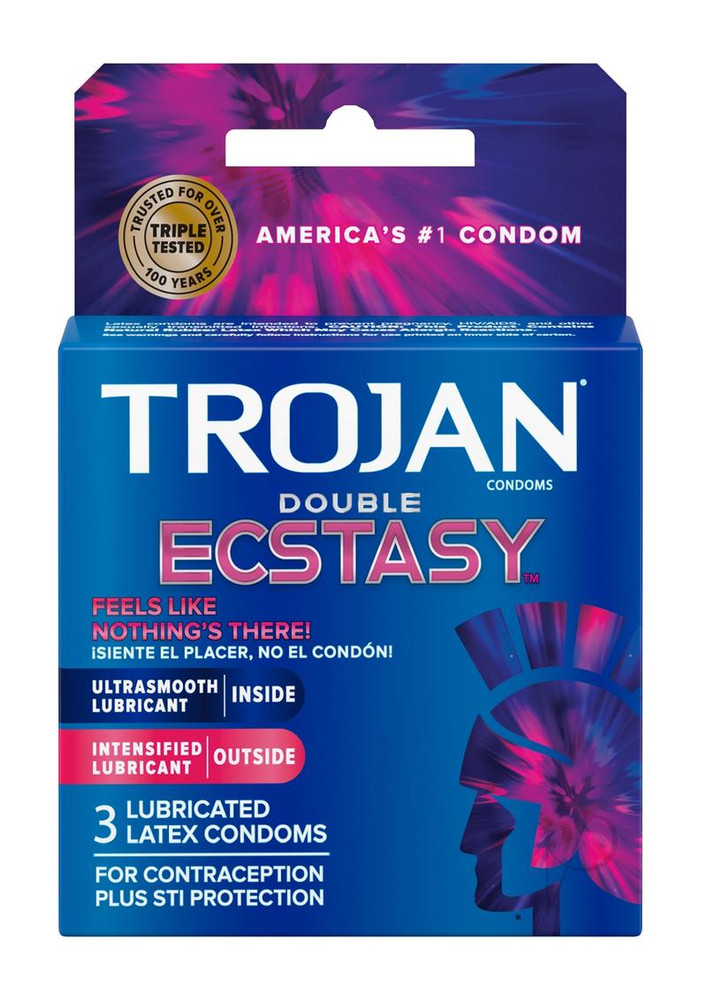 TROJAN DOUBLE ECSTASY CONDOMS - 3PK/6CT