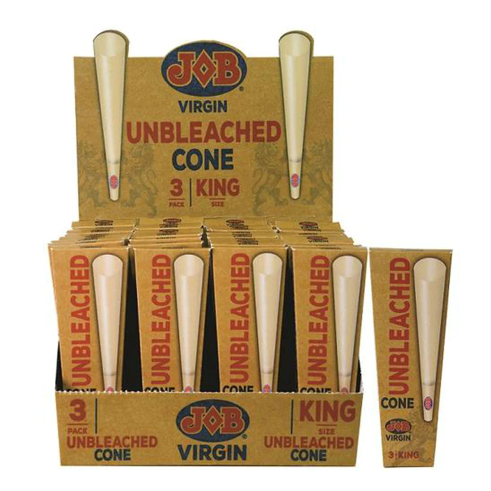 JOB KING UNBLEACHED CONE 3-PACK - 32CT DISPLAY