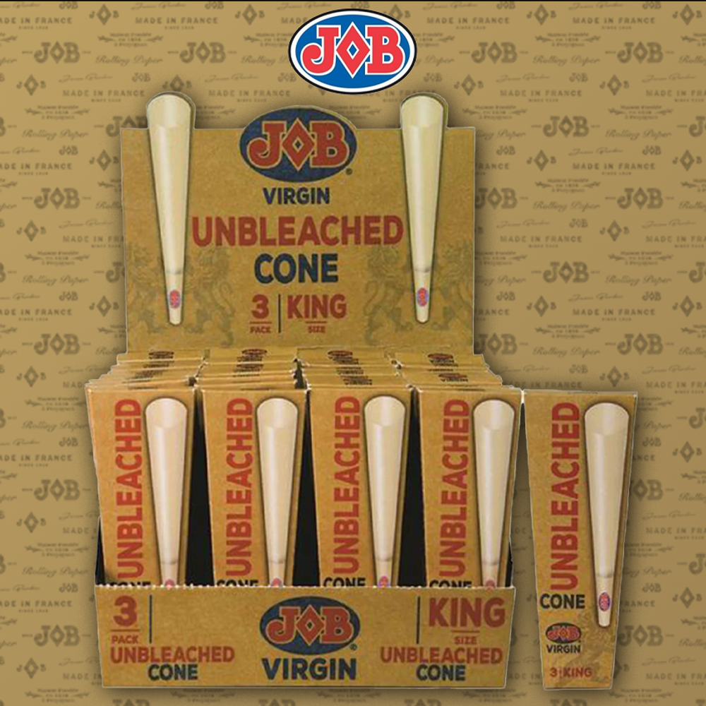 JOB KING UNBLEACHED CONE 3-PACK - 32CT DISPLAY