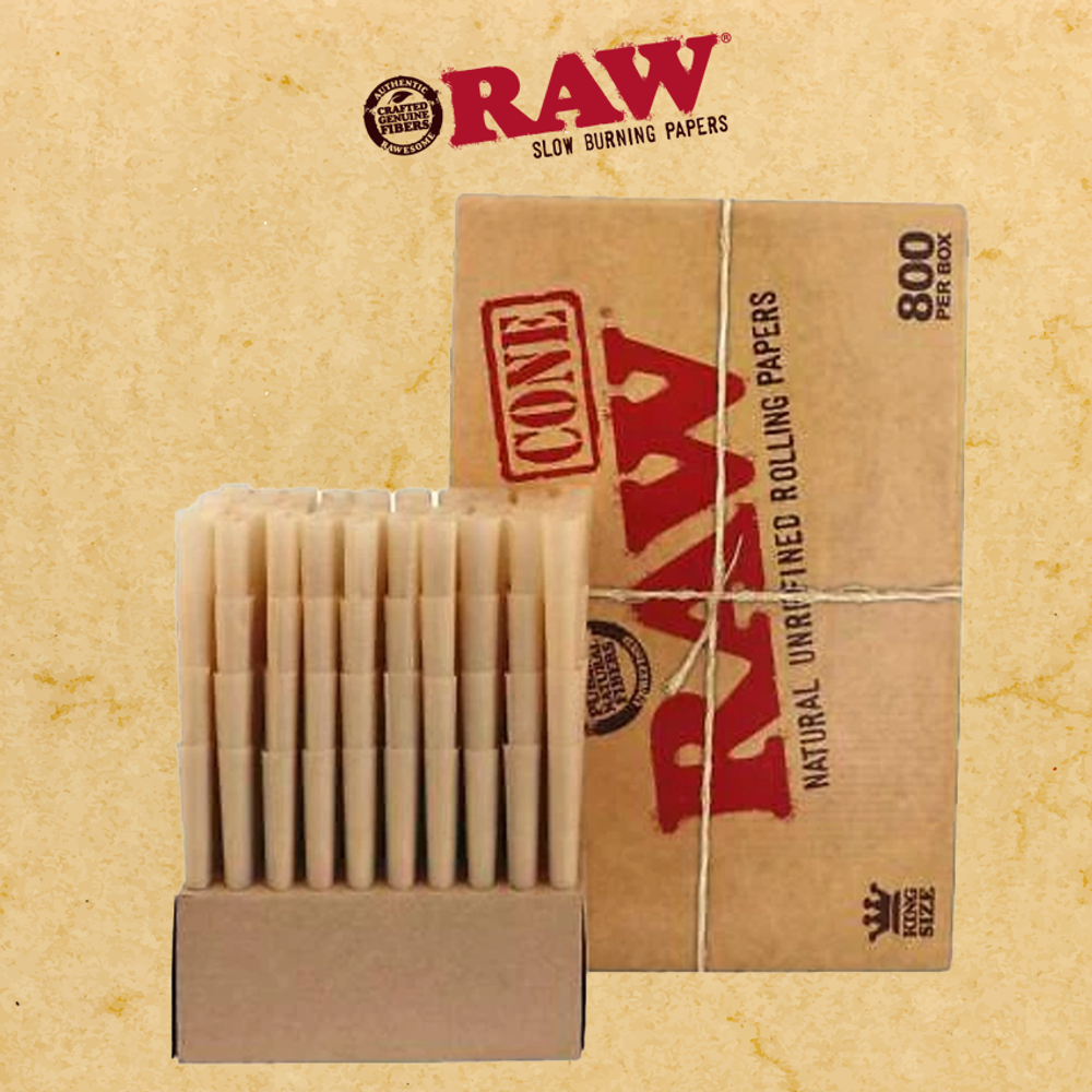 RAW CLASSIC BULK KING SIZE CONES 800CT BOX