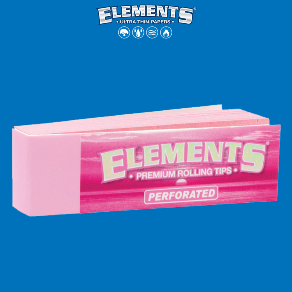 ELEMENTS PINK PERFORATED PREMIUM ROLLING TIPS 50-PACK - 50CT DISPLAY
