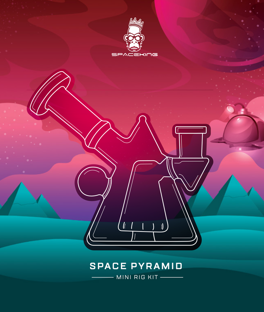 SPACE KING GLASS SPACE PYRAMID MINI RIG 5"