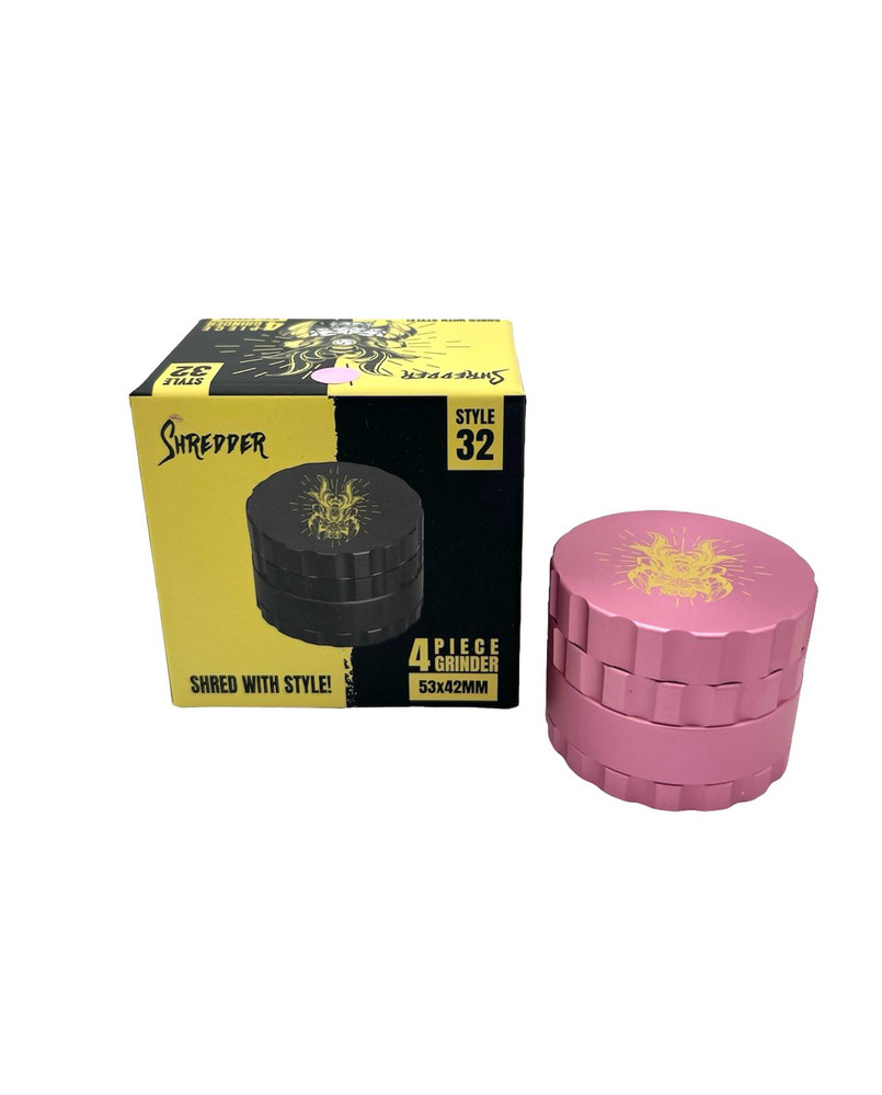 SHREDDER 4 PIECE GRINDER 53MM (STYLE 32) - MIXED COLOR