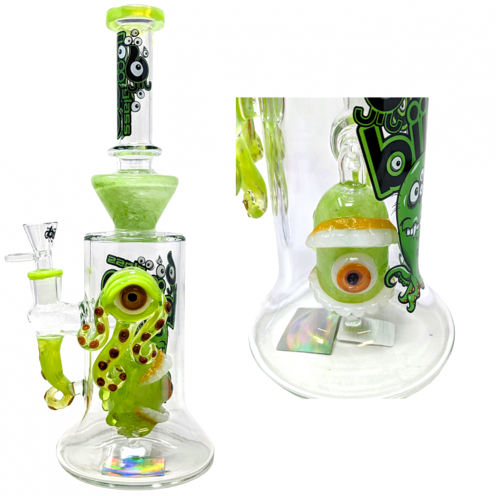 BIIGO BY LOOKAH - MOUTH FULL OF EYE PERC TENTACLE VISION WATERPIPE 12.5"