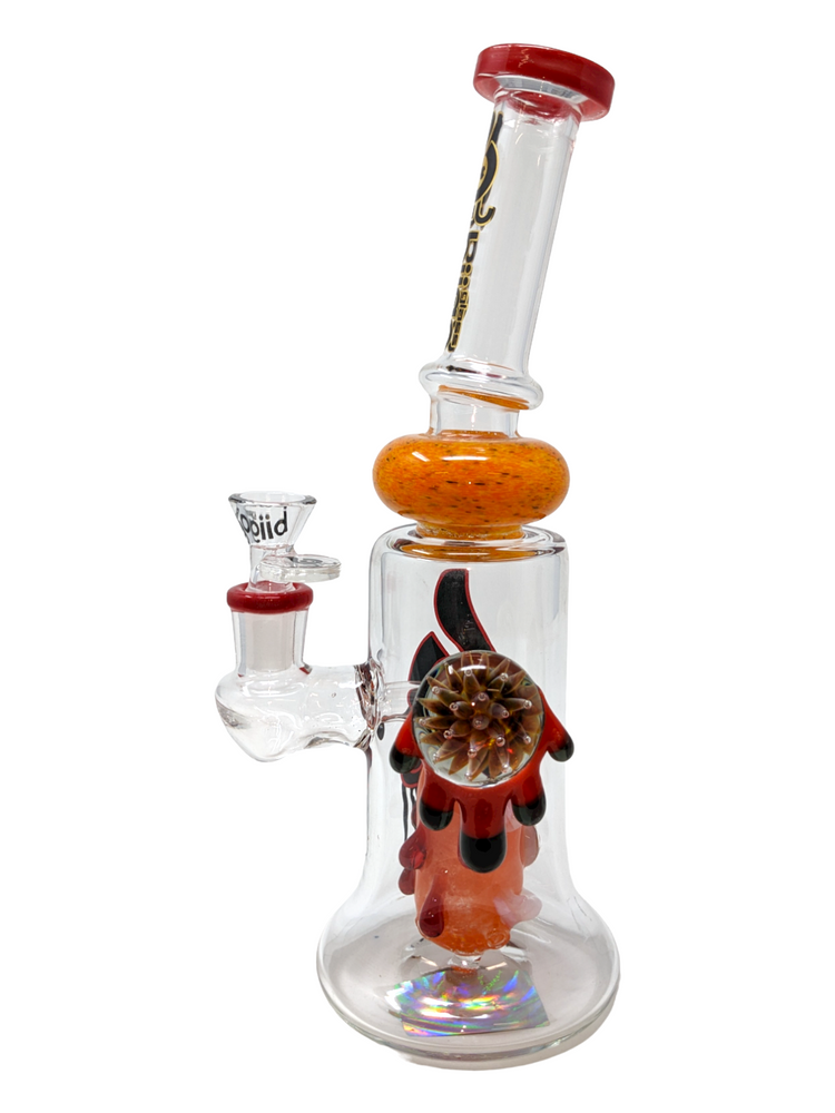 BIIGO BY LOOKAH - BELL BOTTOM MONSTER EYE PERC & PENDANT WATERPIPE 12"