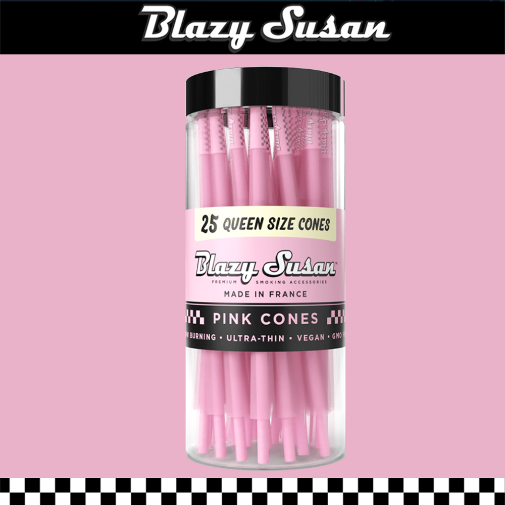 BLAZY SUSAN QUEEN SIZE PINK CONES 120/44MM - 25CT