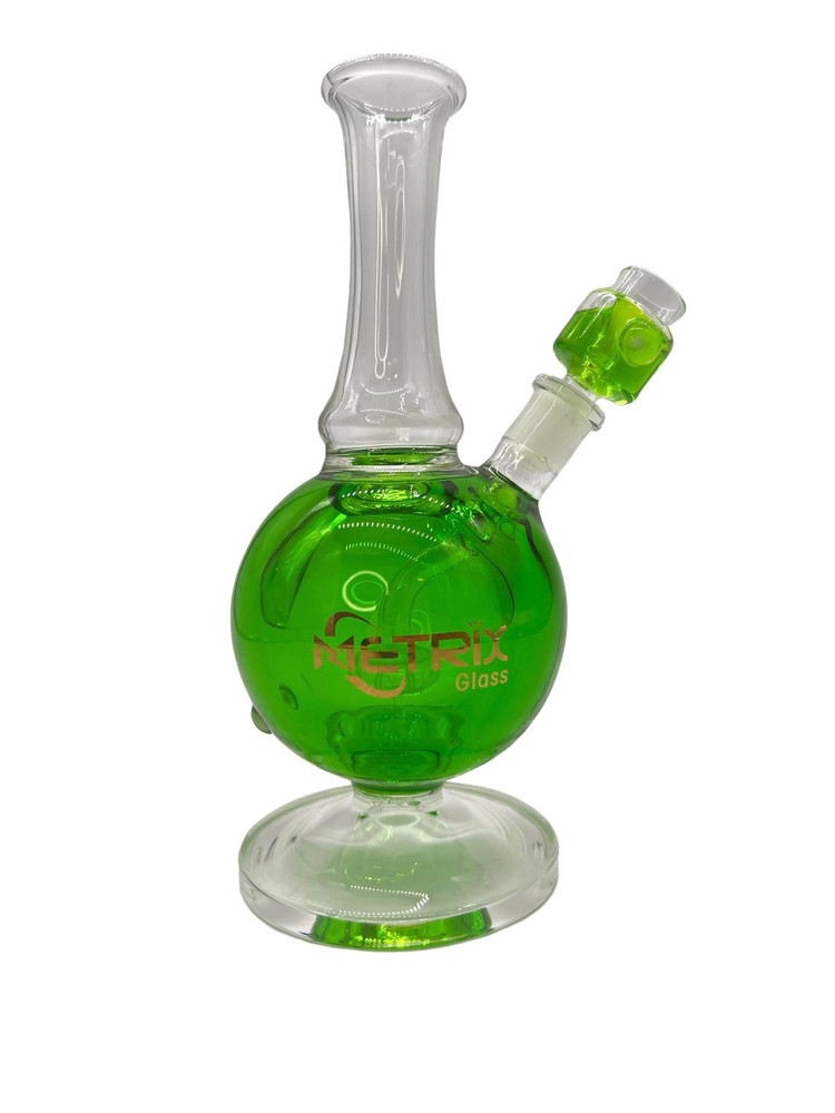 METRIX BALL DUO COLOR WATERPIPE WITH DISC PERC 9"