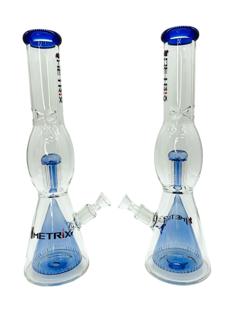 METRIX CONE AND TREE PERC WATERPIPE ASSORTED COLOR 16"