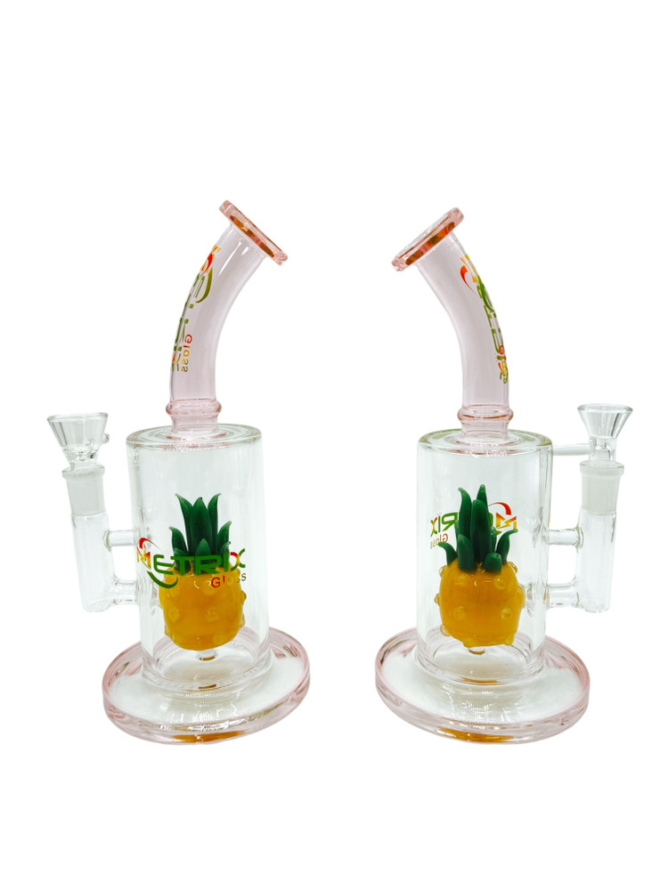 METRIX PINEAPPLE PERC WATERPIPE ASSORTED COLOR 10"