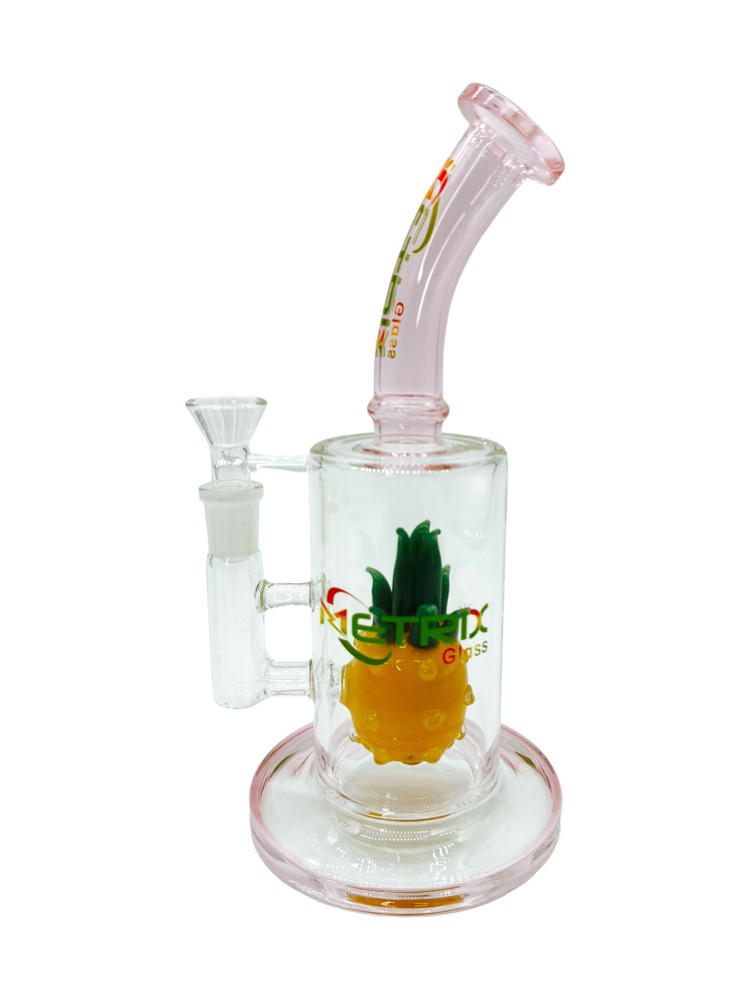 METRIX PINEAPPLE PERC WATERPIPE ASSORTED COLOR 10"