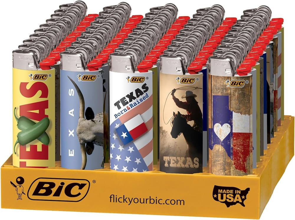 BIC TEXAS LIGHTER - DISPLAY OF 50