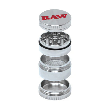 RAW STAINLESS STEEL 50MM 4 PARTS GRINDER