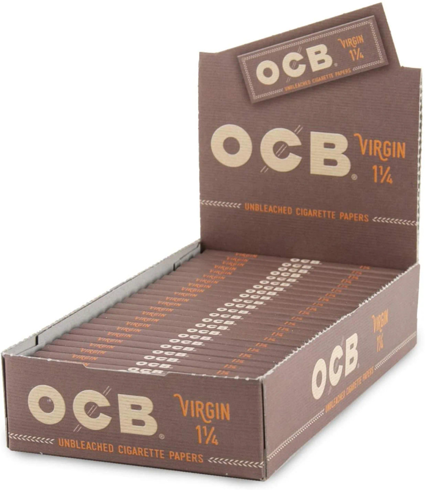 OCB VIRGIN 1 1/4 ROLLING PAPER - 24CT DISPLAY