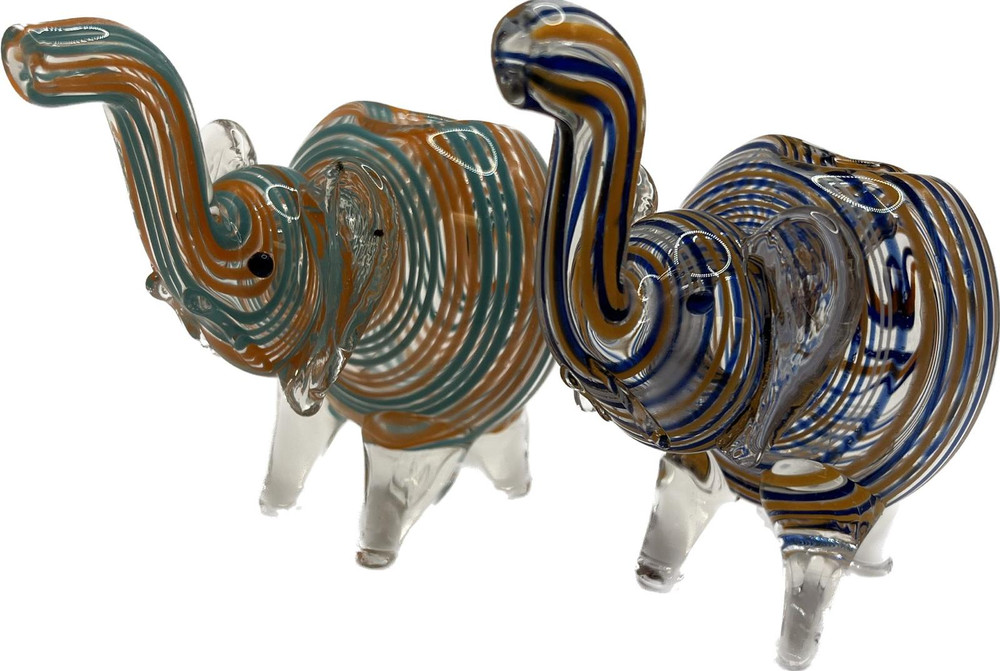 LARGE ELEPHANT MIX DESIGN HANDPIPE - JAR OF 14