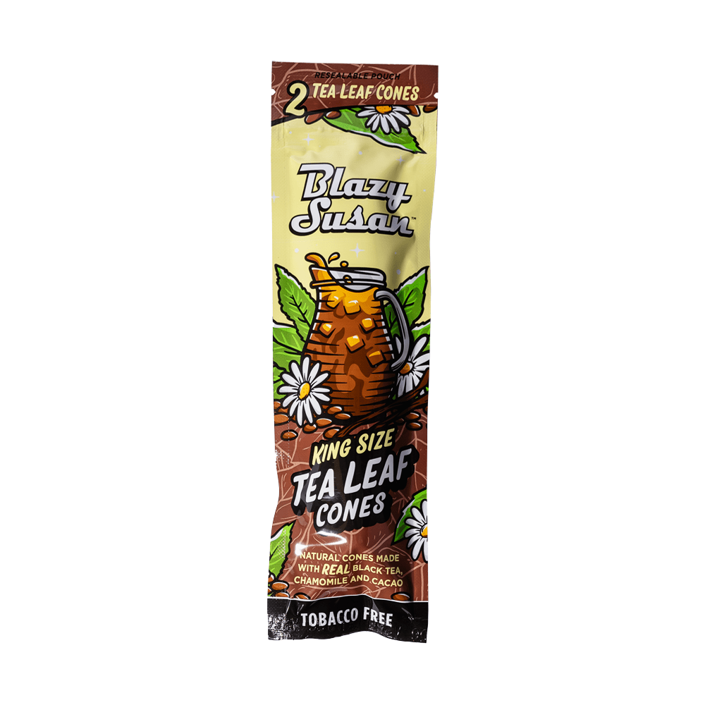 BLAZY SUSAN KING SIZE REAL TEA LEAF CONES 2-PACK - DISPLAY OF 10