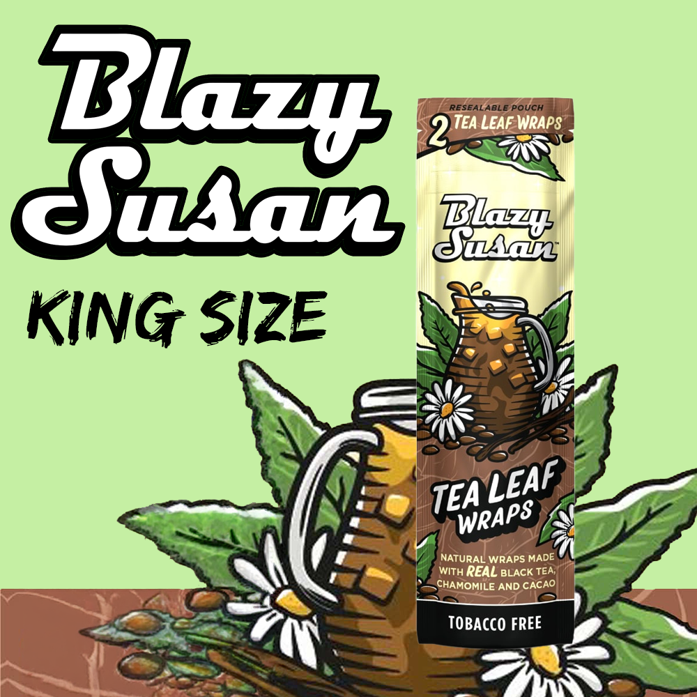 BLAZY SUSAN KING SIZE REAL TEA LEAF CONES 2-PACK - DISPLAY OF 10