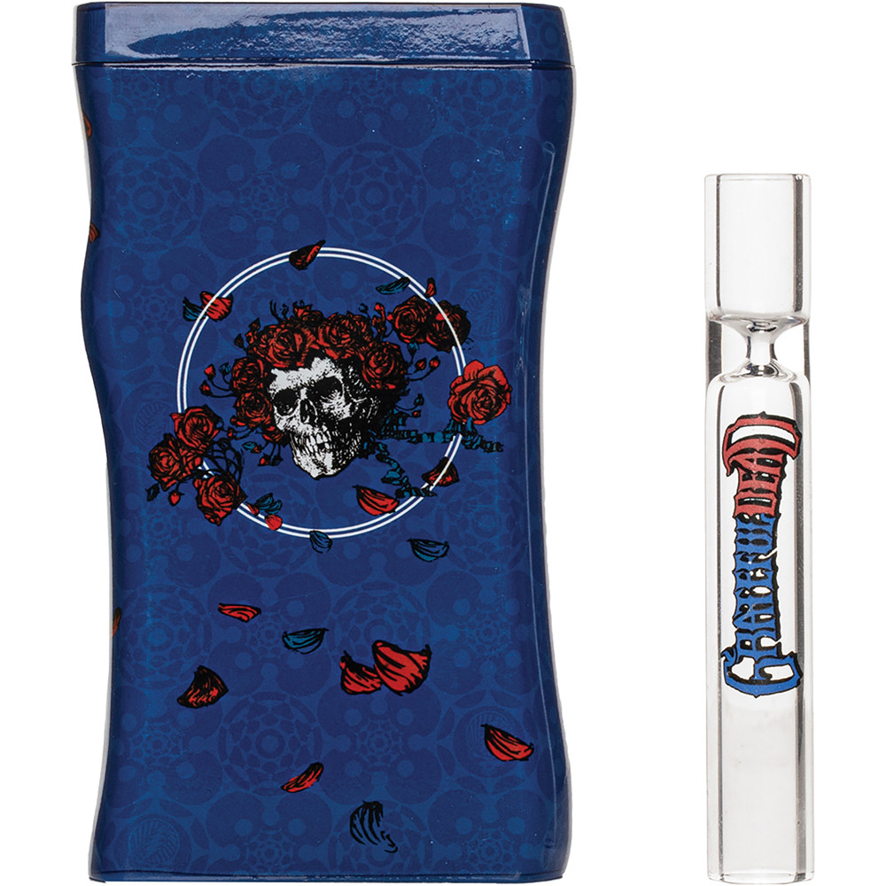 BERTHA DUGOUT W/ BOROSILICATE TASTER - GRATEFUL DEAD 3.8"