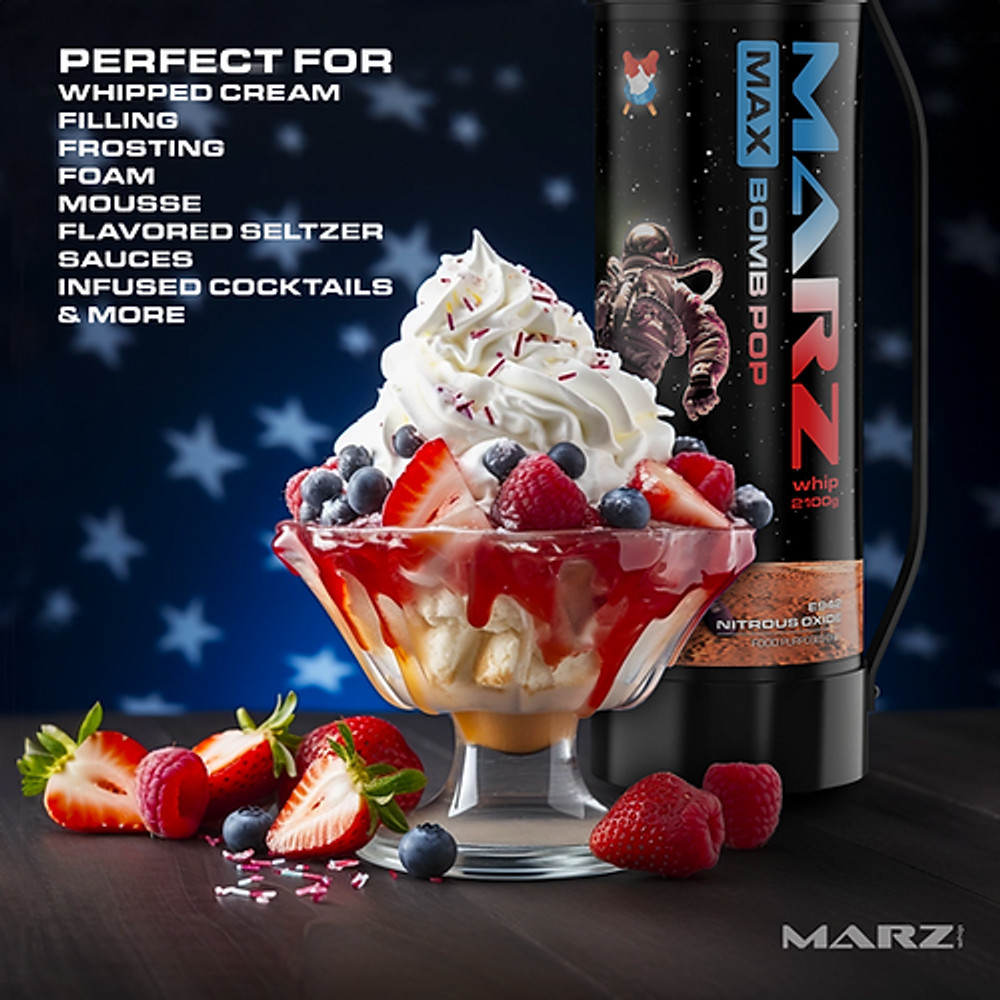 MARZ WHIP N2O CREAM CHARGERS CYLINDER TANK 2100G 3.3 LITER