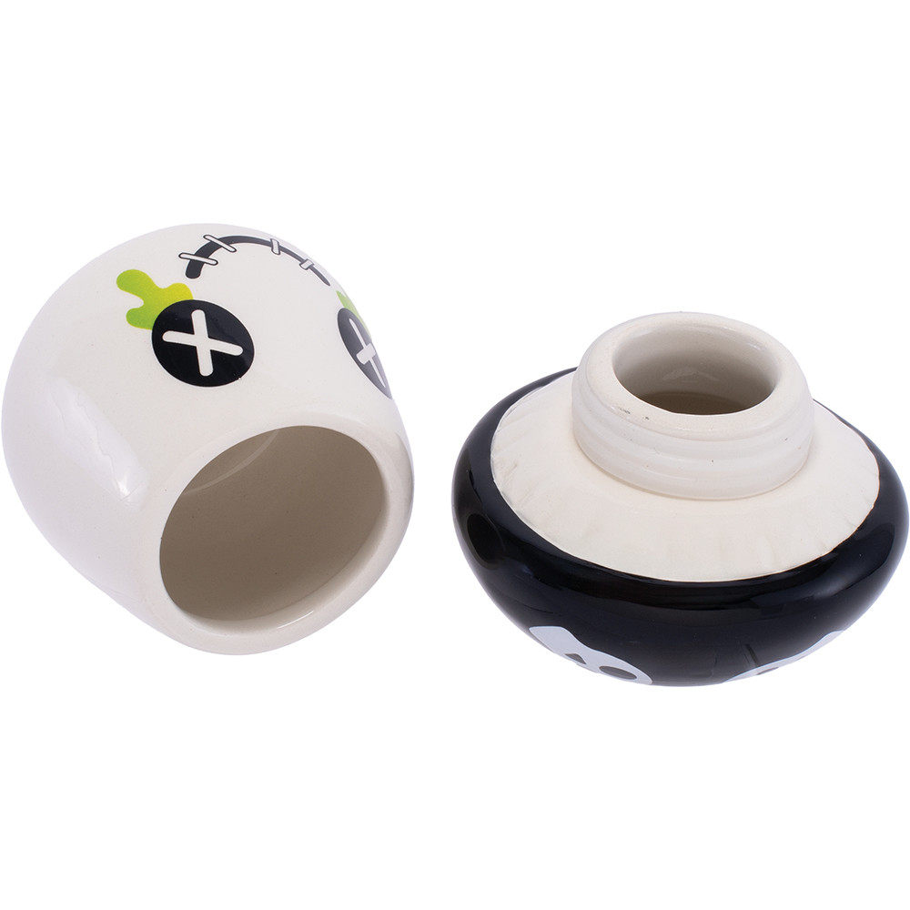 MUSHROOM SKULL CERAMIC STASH JAR