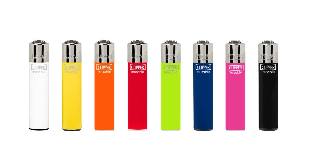 CLIPPER LIGHTERS CP22 SOLID COLOR - DISPLAY OF 48