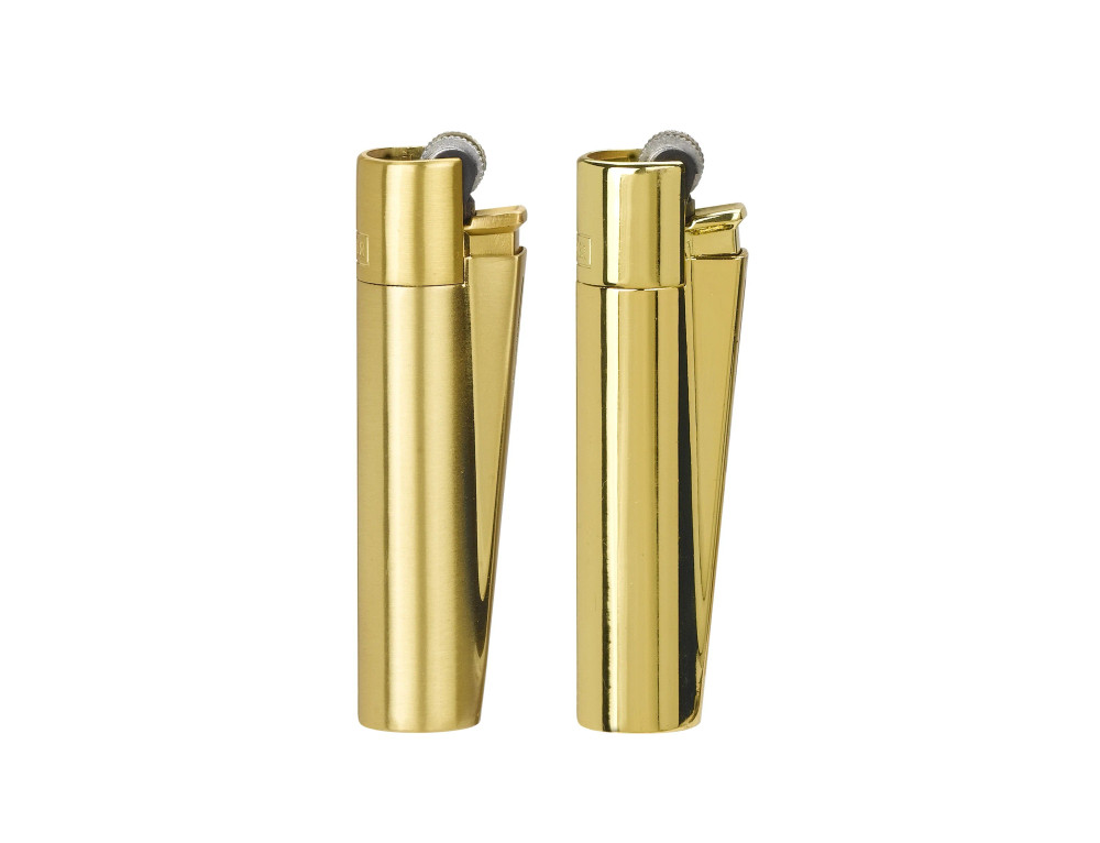 CLIPPER LIGHTERS CMP11 GOLD MATTE AND SHINY - DISPLAY OF 12