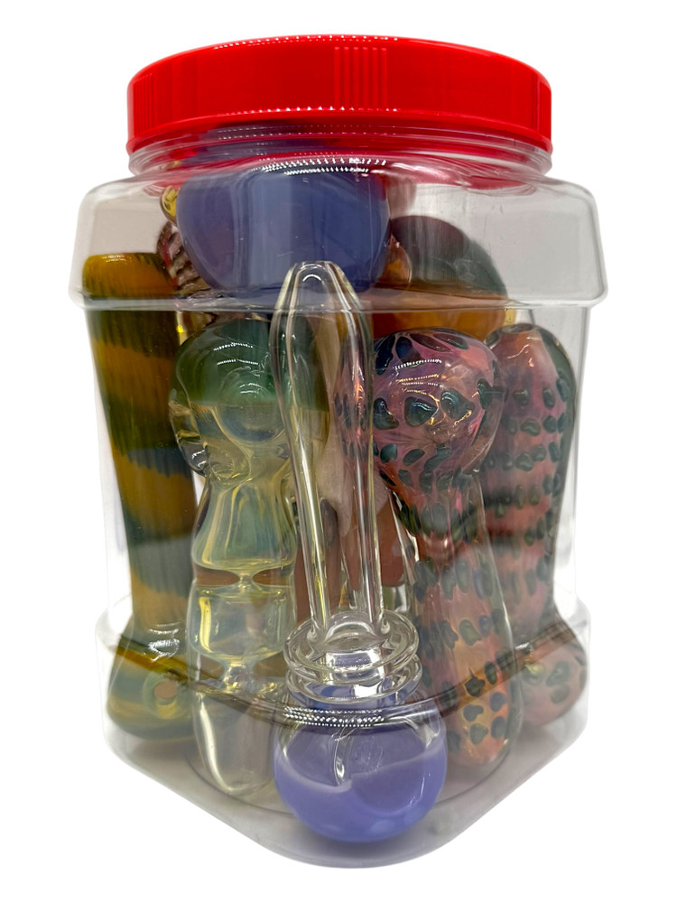 PREMIUM SPOON HANDPIPE MIX DESIGN 4" - JAR OF 12