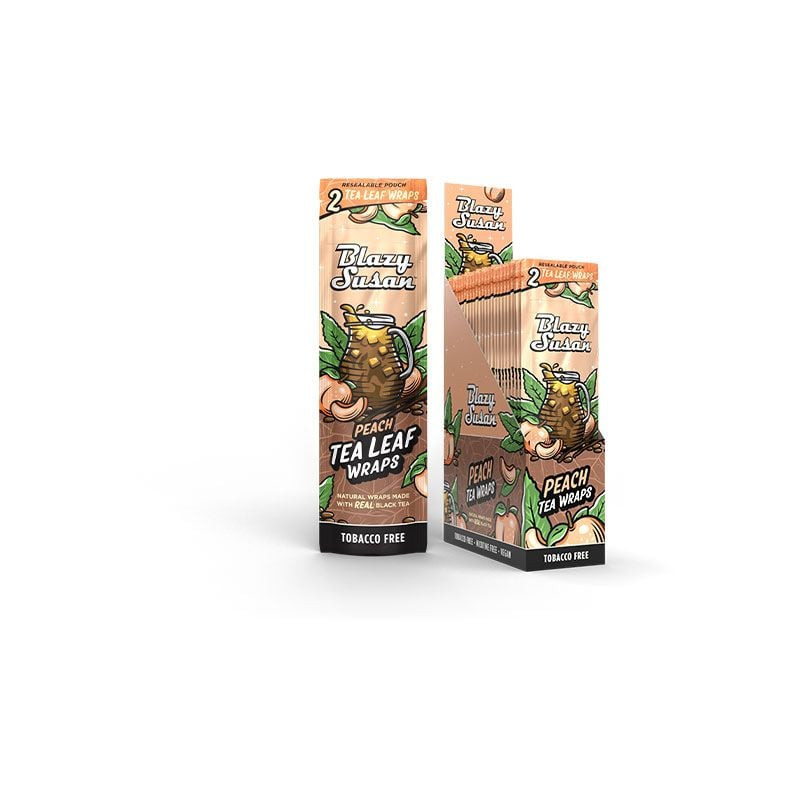 BLAZY SUSAN PEACH TEA WRAPS 2-PACK - DISPLAY OF 25
