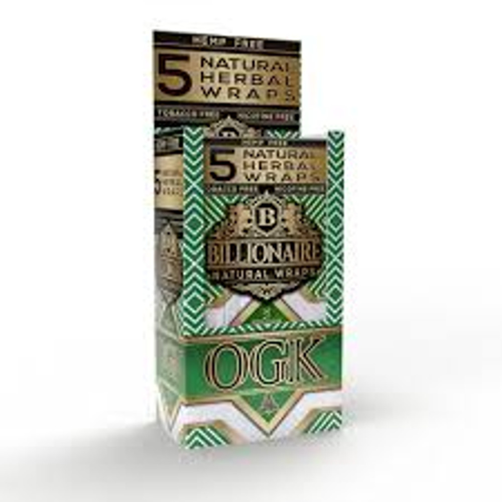 BILLIONAIRE NATURAL WRAPS 5-PACK - DISPLAY OF 25