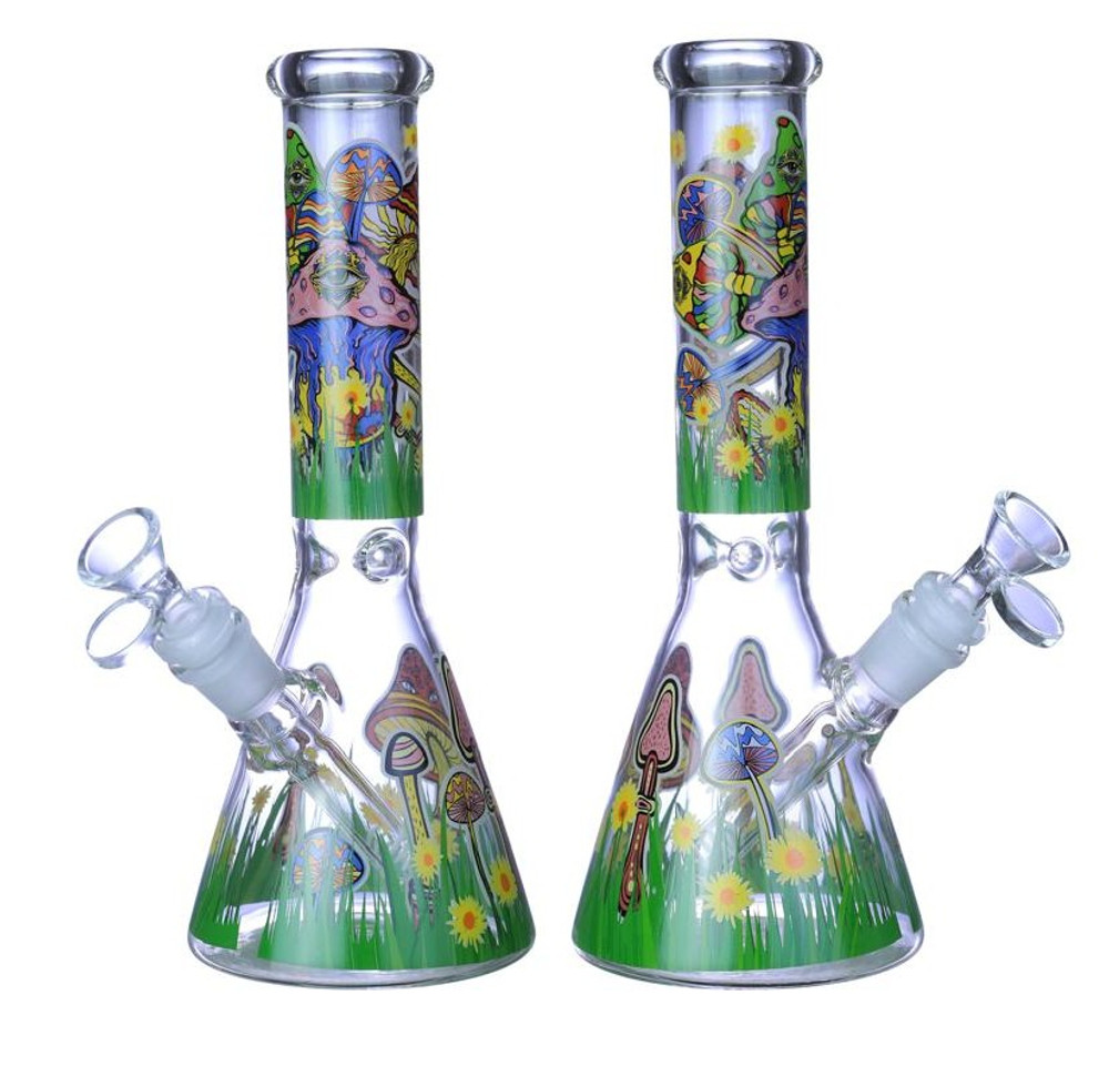 LIGHT IN THE DARK MUSHROOM LAND BEAKER WATERPIPE 10"