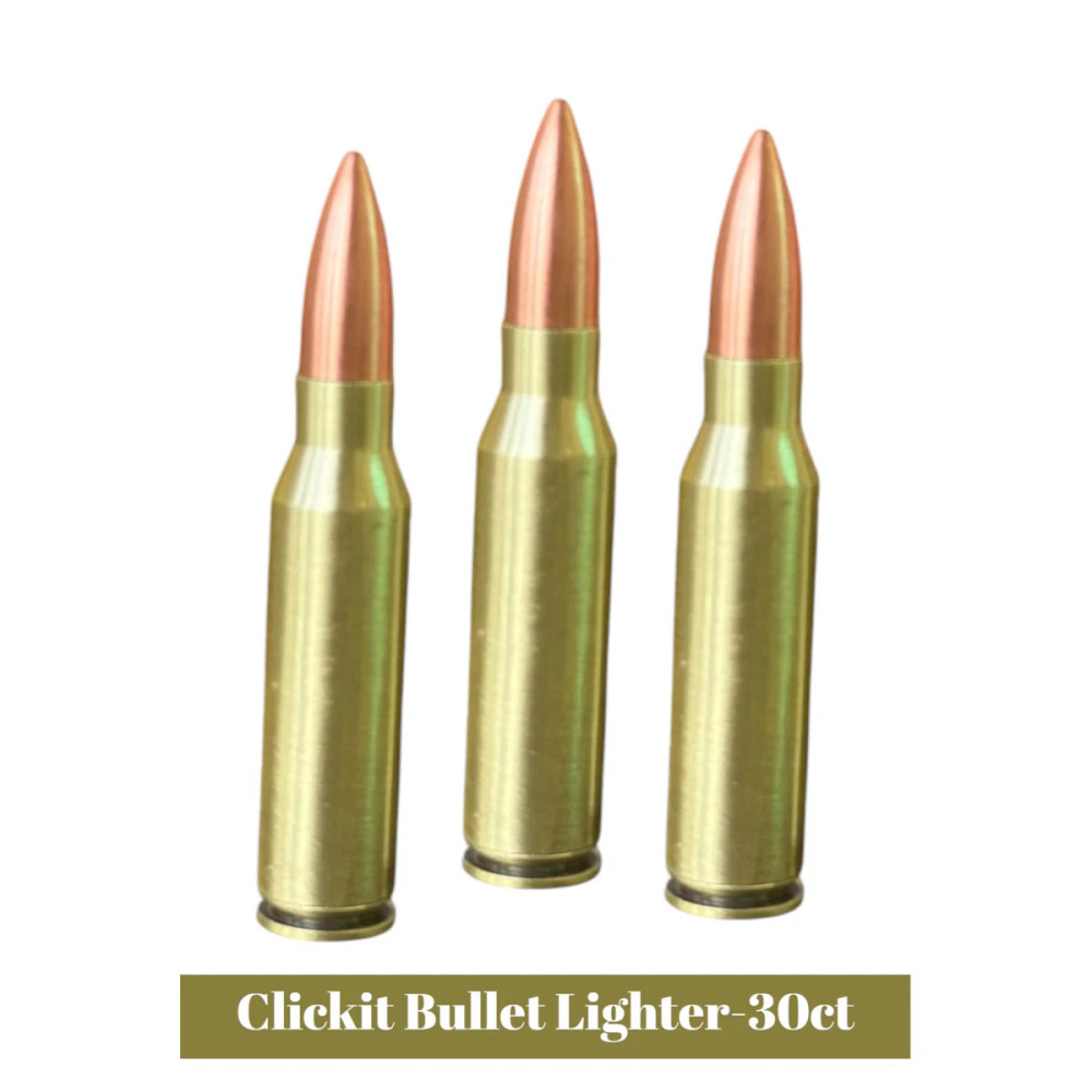 CLICKIT BULLET LIGHTER - DISPLAY OF 30