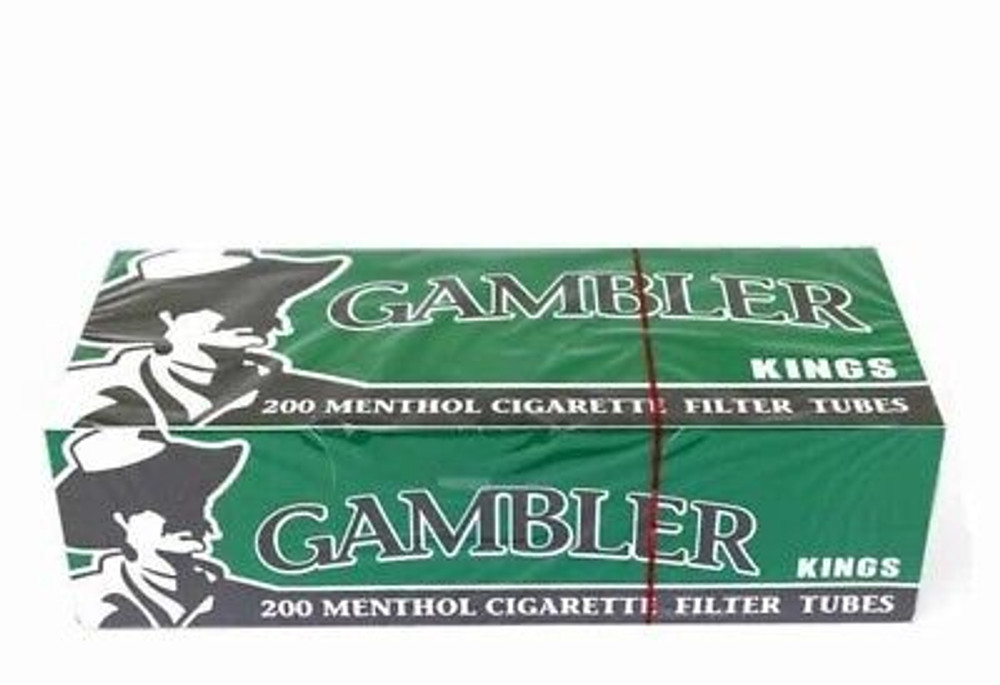 GAMBLER FILTER CIGARETTE TUBES 100MM 200-PACK - DISPLAY OF 5
