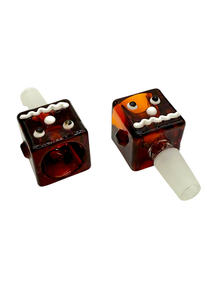 14MM GLASS MALE SLIDE BOWL DESIGN #2 - BAG OF 10