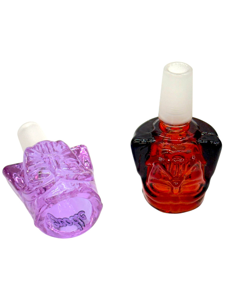 14MM GLASS MALE SLIDE BOWL DESIGN #3 - BAG OF 10