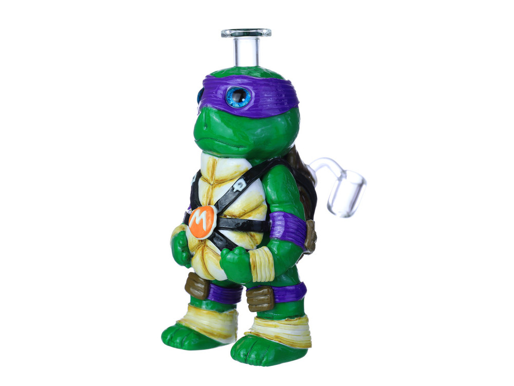 GLOW IN THE DARK HEAVY TURTLE WATERPIPE 7"