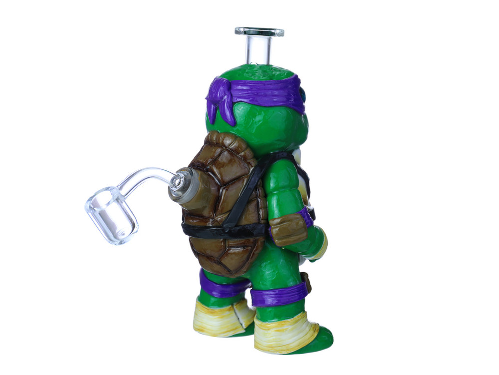 GLOW IN THE DARK HEAVY TURTLE WATERPIPE 7"