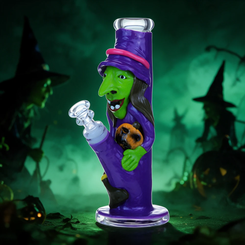 WITCH HEAVY STRAIGHT WATERPIPE 9"