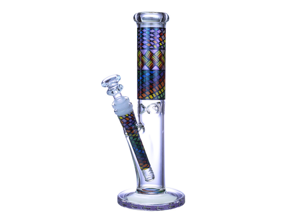 CHECKERED DESIGN STRAIGHT WATERPIPE 10"